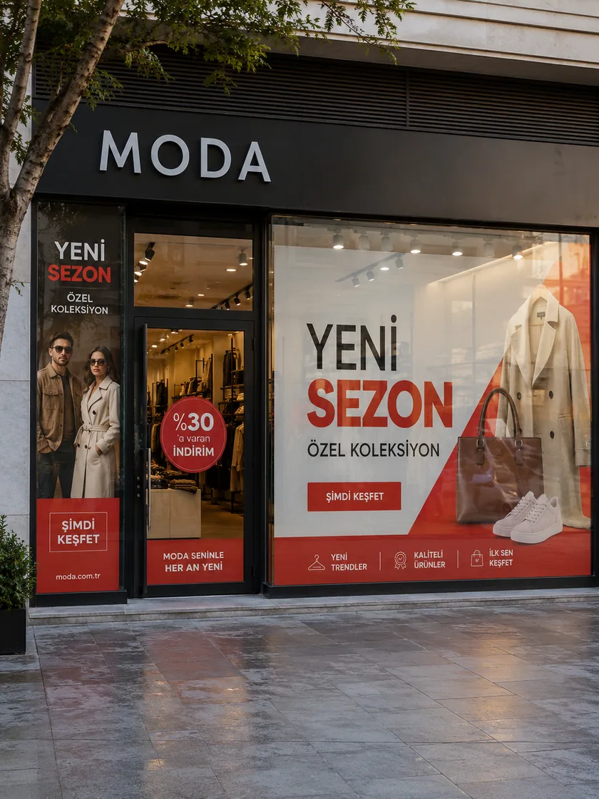 Fuar, Vitrin & Mağaza için duvar uygulaması