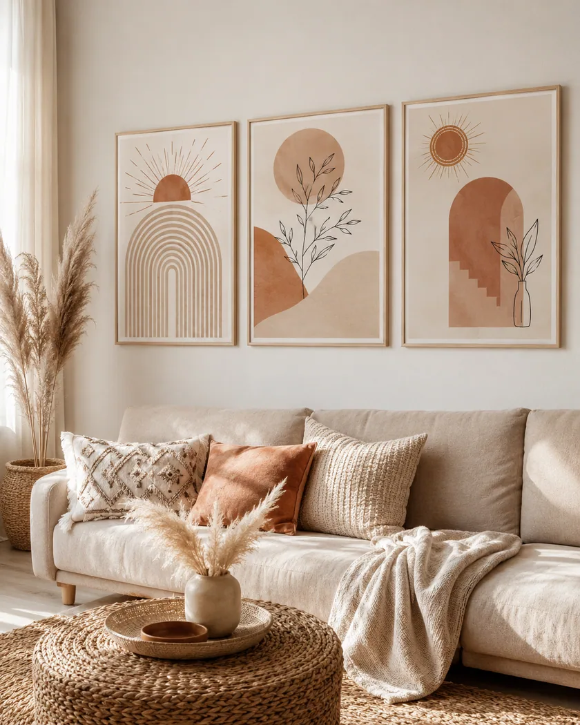 Boho salon poster seti — kapak görseli