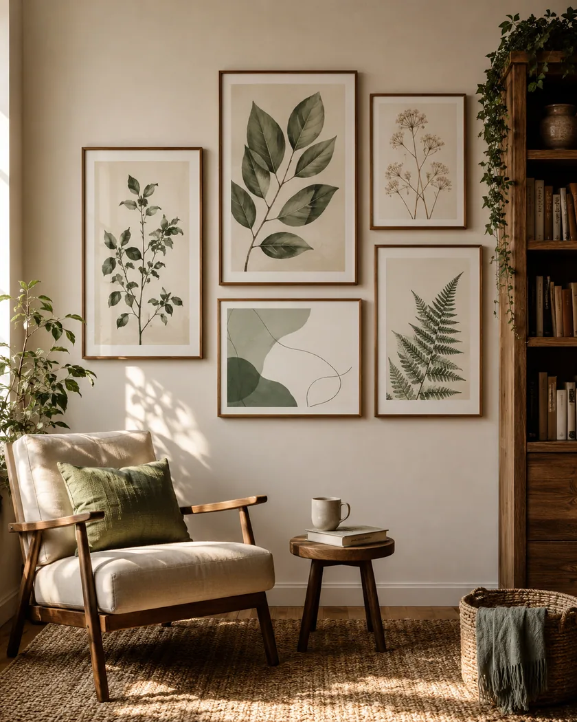 Botanik poster seti — tasarım 8
