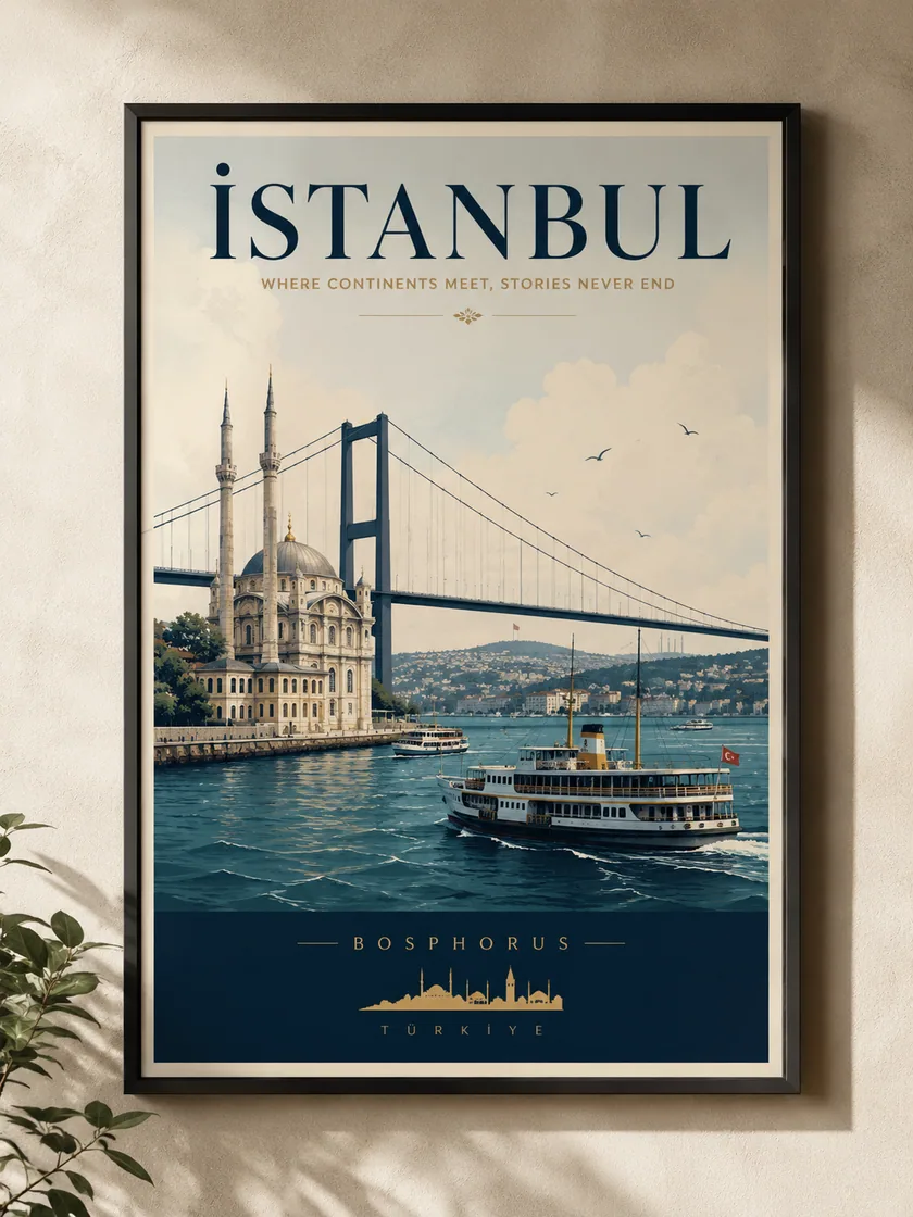 Bursa-İstanbul Kapadokya temalı posterler — tasarım 7