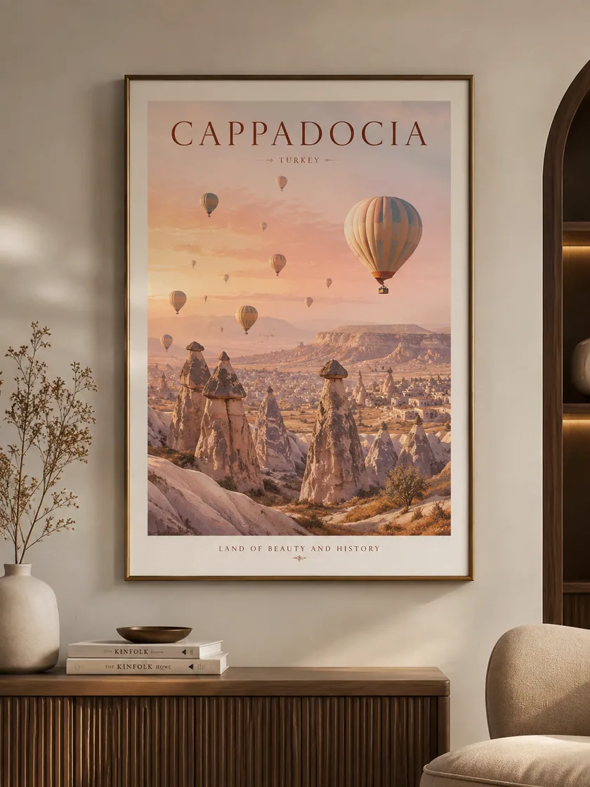 Bursa-İstanbul Kapadokya temalı posterler — tasarım 8