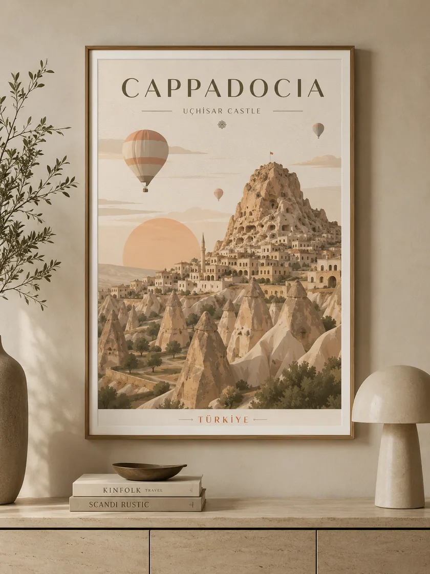 Bursa-İstanbul Kapadokya temalı posterler — tasarım 9