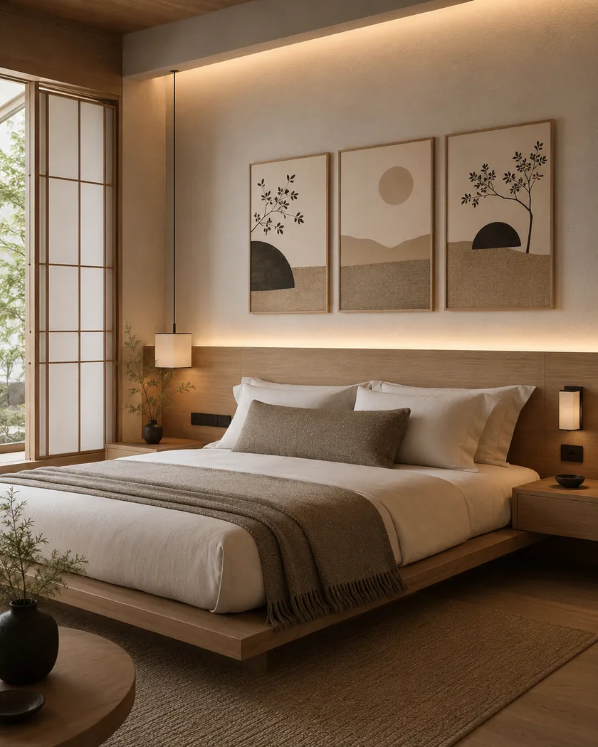 Butik otel oda poster seti — tasarım 2