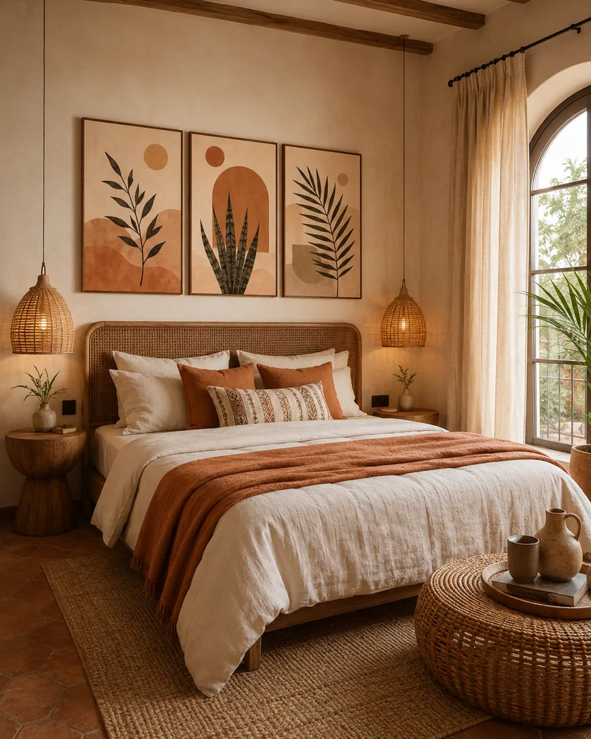 Butik otel oda poster seti — tasarım 4