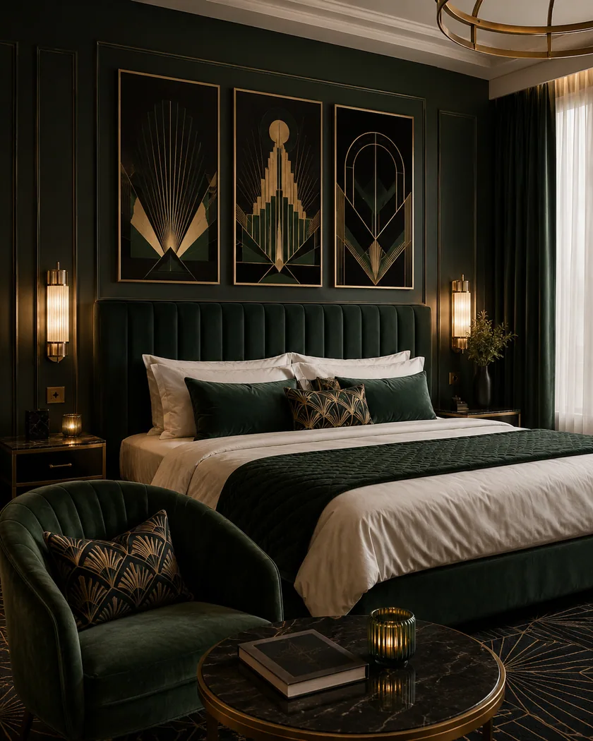 Butik otel oda poster seti — tasarım 5