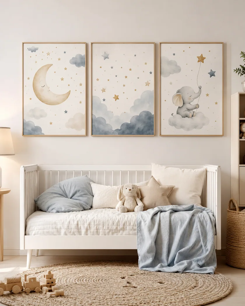 Çocuk odası poster seti — tasarım 3