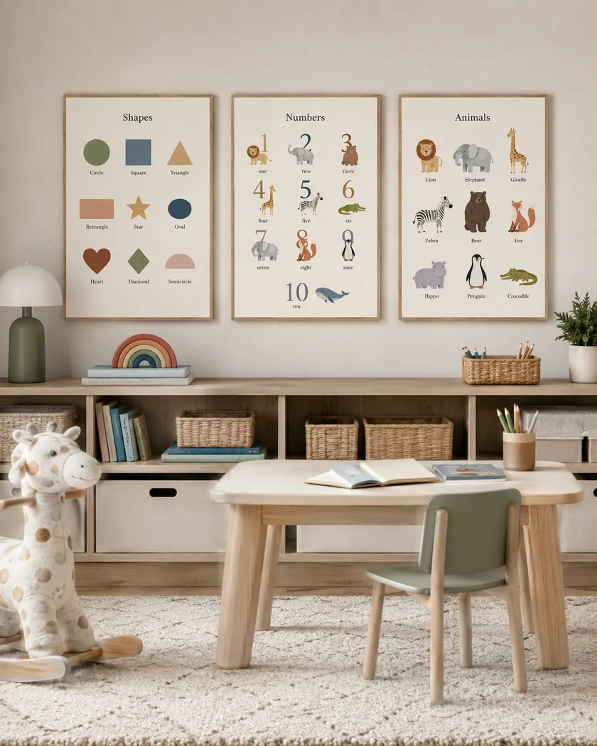 Çocuk odası poster seti — tasarım 9