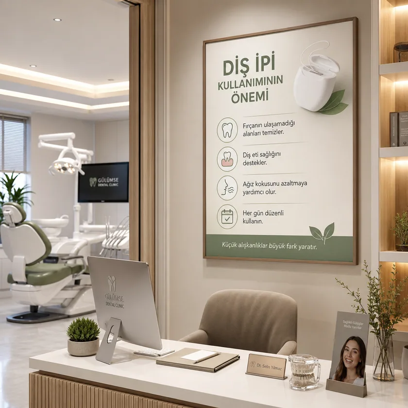 Diş kliniği bilgilendirme posterleri — tasarım 4
