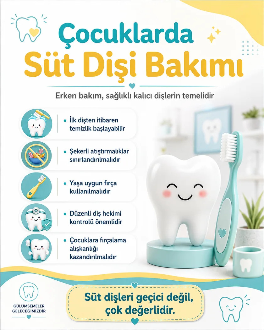 Diş kliniği bilgilendirme posterleri — tasarım 5