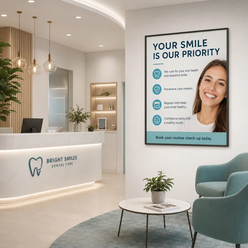 Diş kliniği bilgilendirme posterleri — tasarım 12