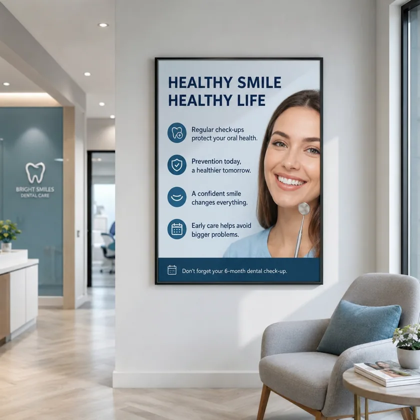 Diş kliniği bilgilendirme posterleri — tasarım 14