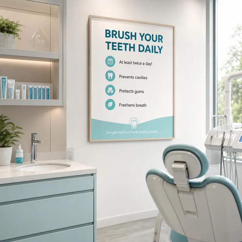 Diş kliniği bilgilendirme posterleri — tasarım 16