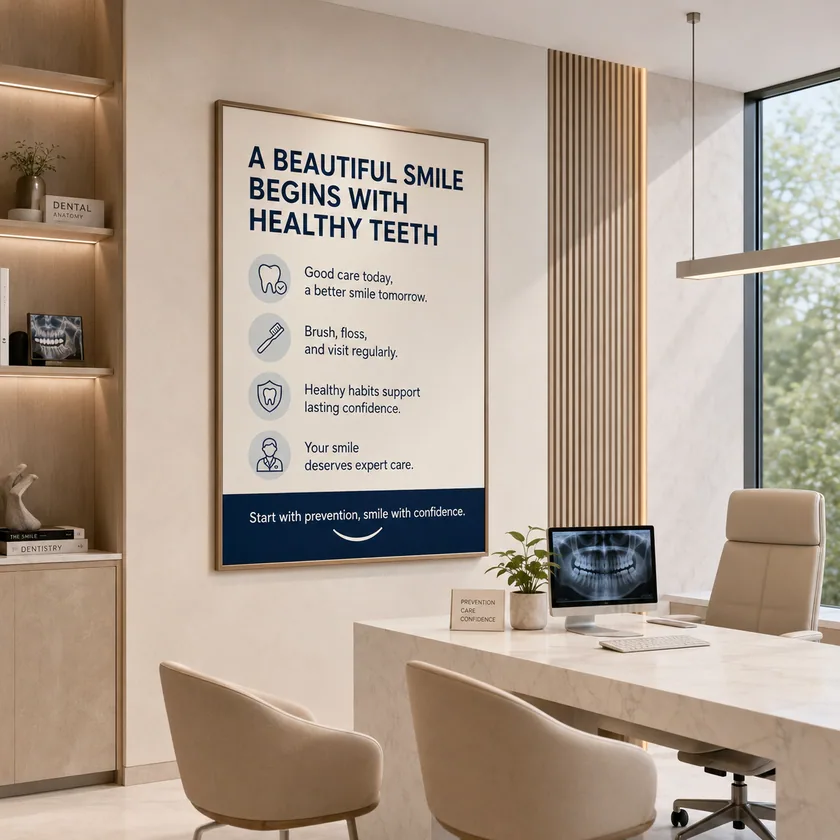 Diş kliniği bilgilendirme posterleri — tasarım 21