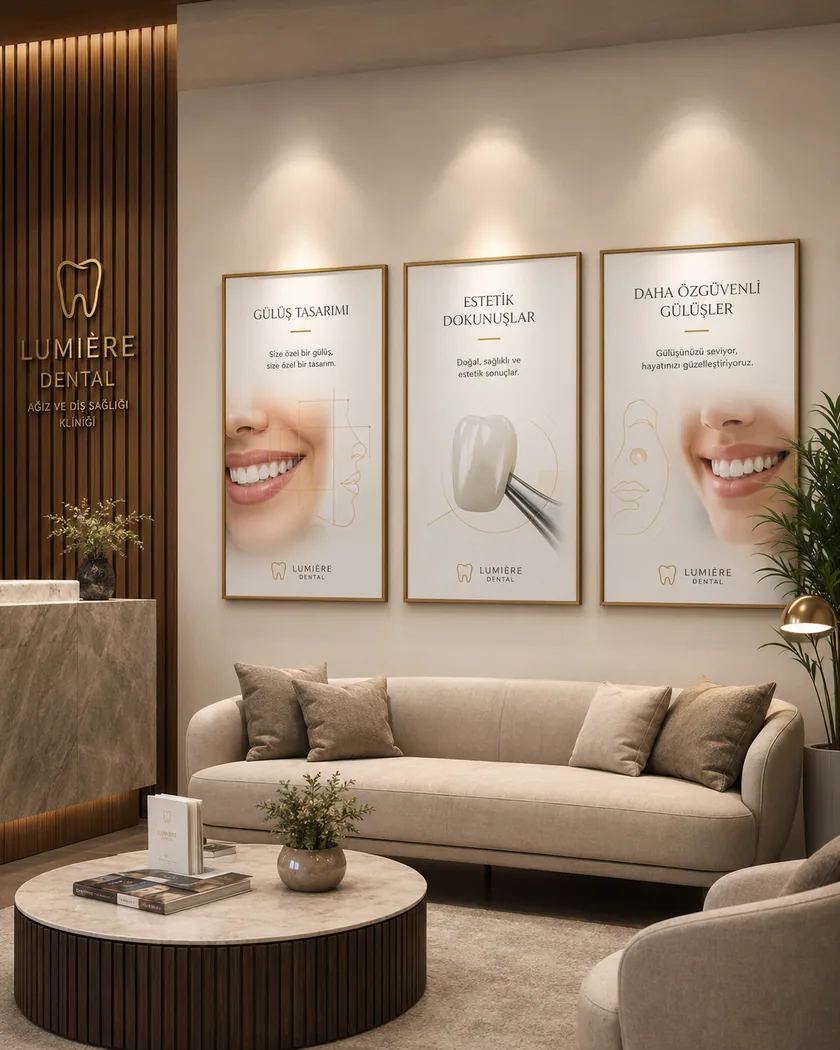 Diş kliniği poster seti — tasarım 8