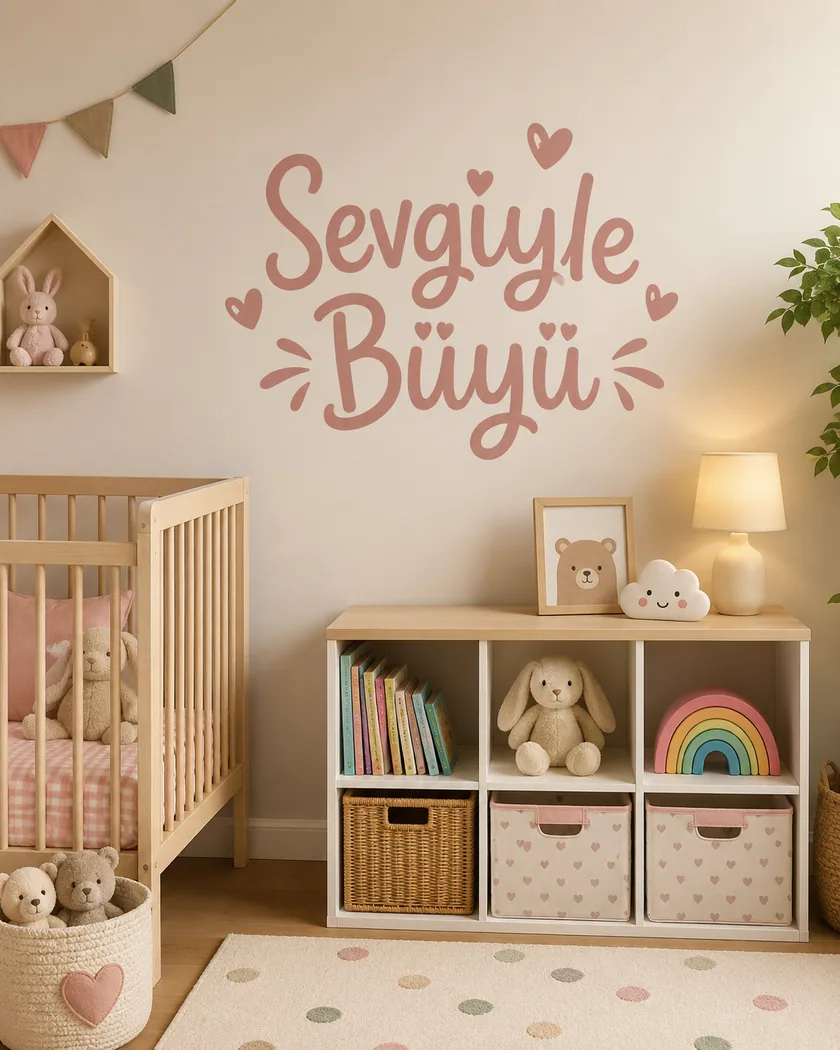 Duvar slogan sticker — tasarım 6