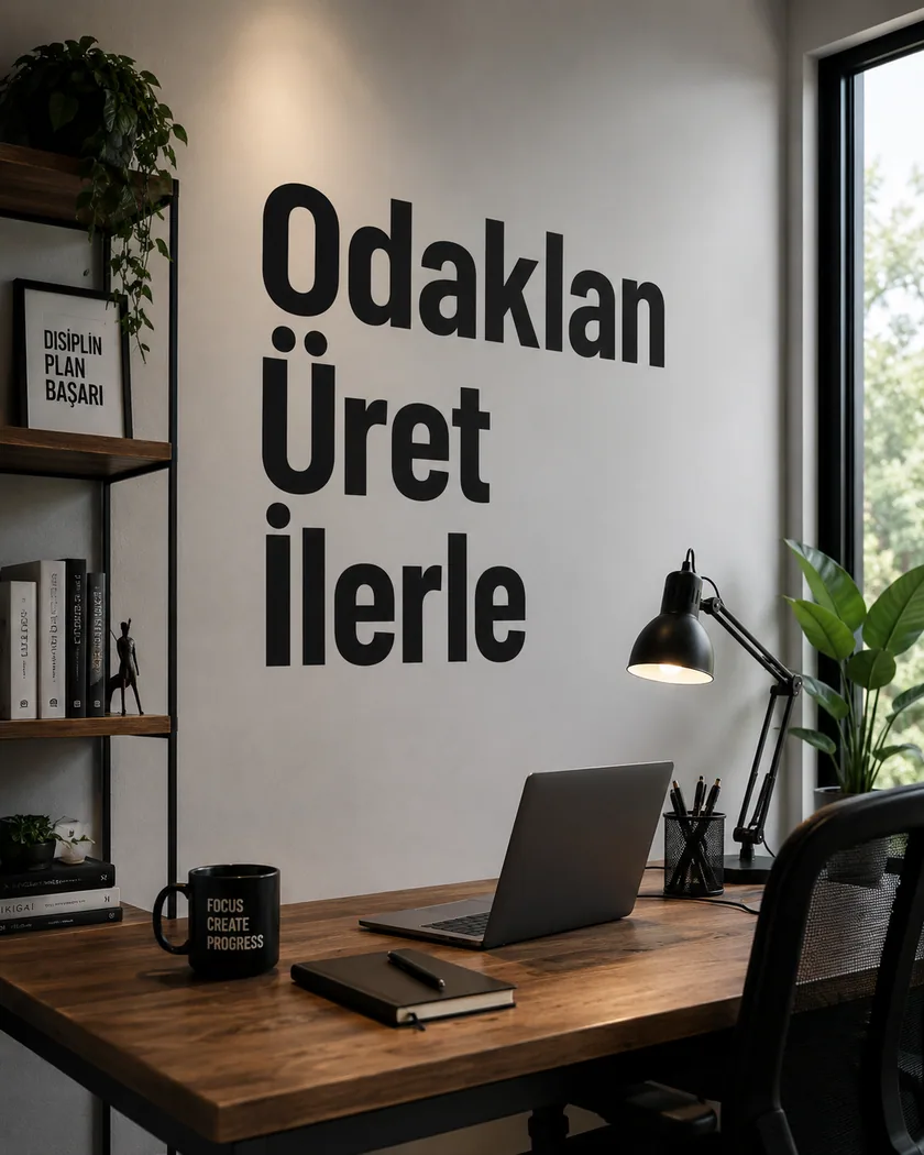 Duvar slogan sticker — tasarım 7