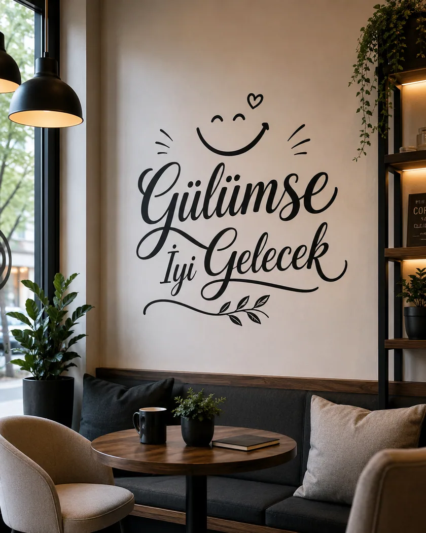 Duvar slogan sticker — tasarım 10