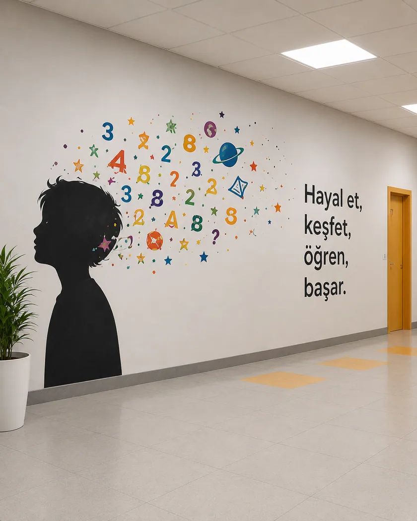 Eğitim kurumu koridor — tasarım 5
