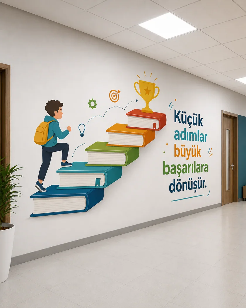 Eğitim kurumu koridor — tasarım 8