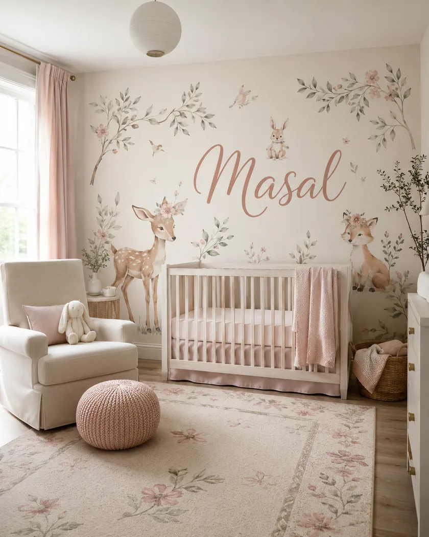 İsimli bebek odası sticker — tasarım 4