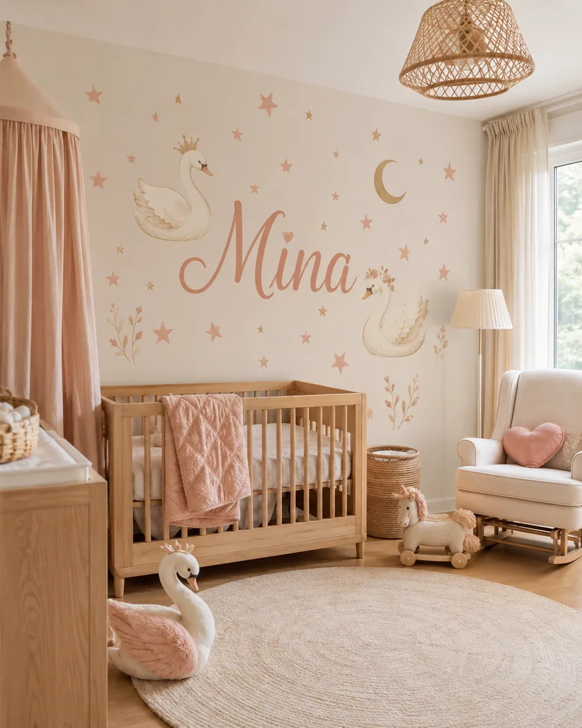 İsimli bebek odası sticker — tasarım 5