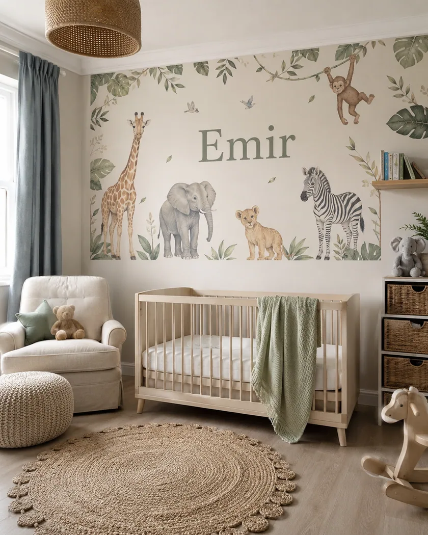 İsimli bebek odası sticker — tasarım 6