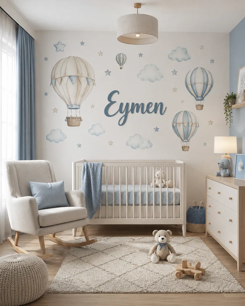 İsimli bebek odası sticker — tasarım 7