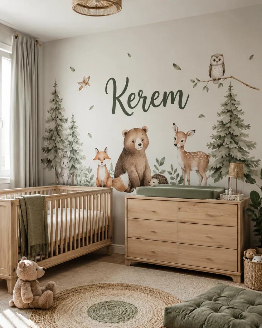İsimli bebek odası sticker — tasarım 9