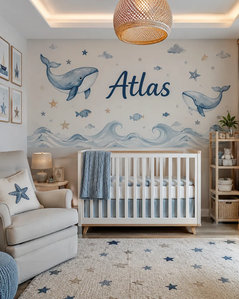 İsimli bebek odası sticker — tasarım 10