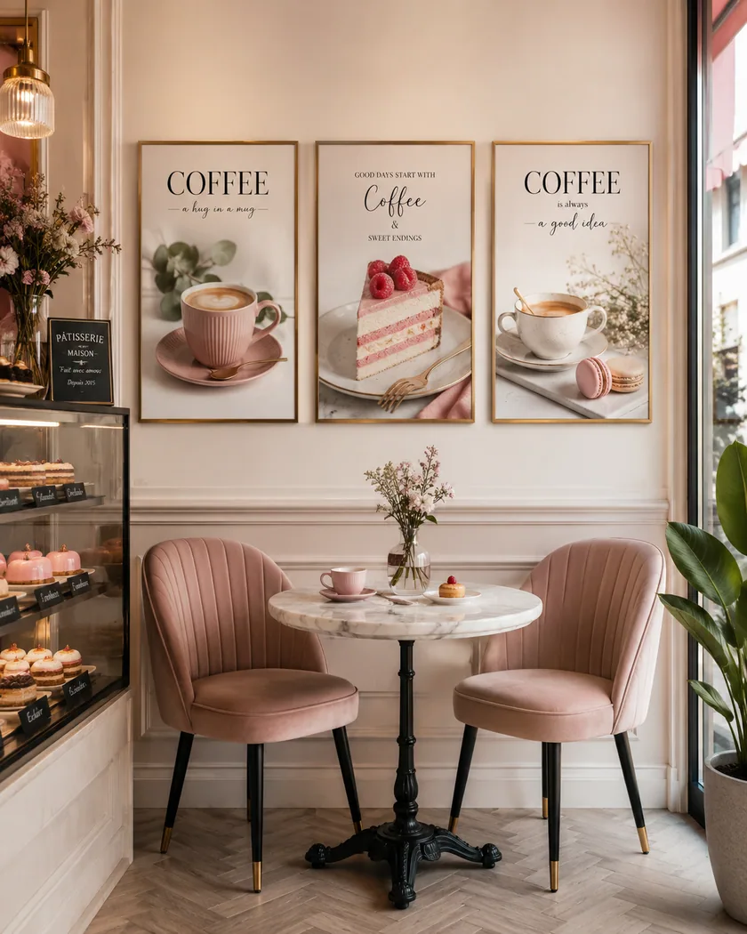 Kafe köşe dekor seti — tasarım 5
