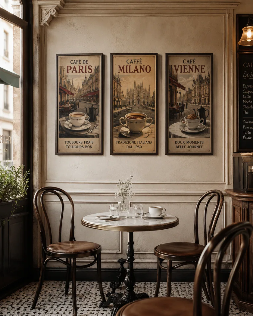 Kafe köşe dekor seti — tasarım 8