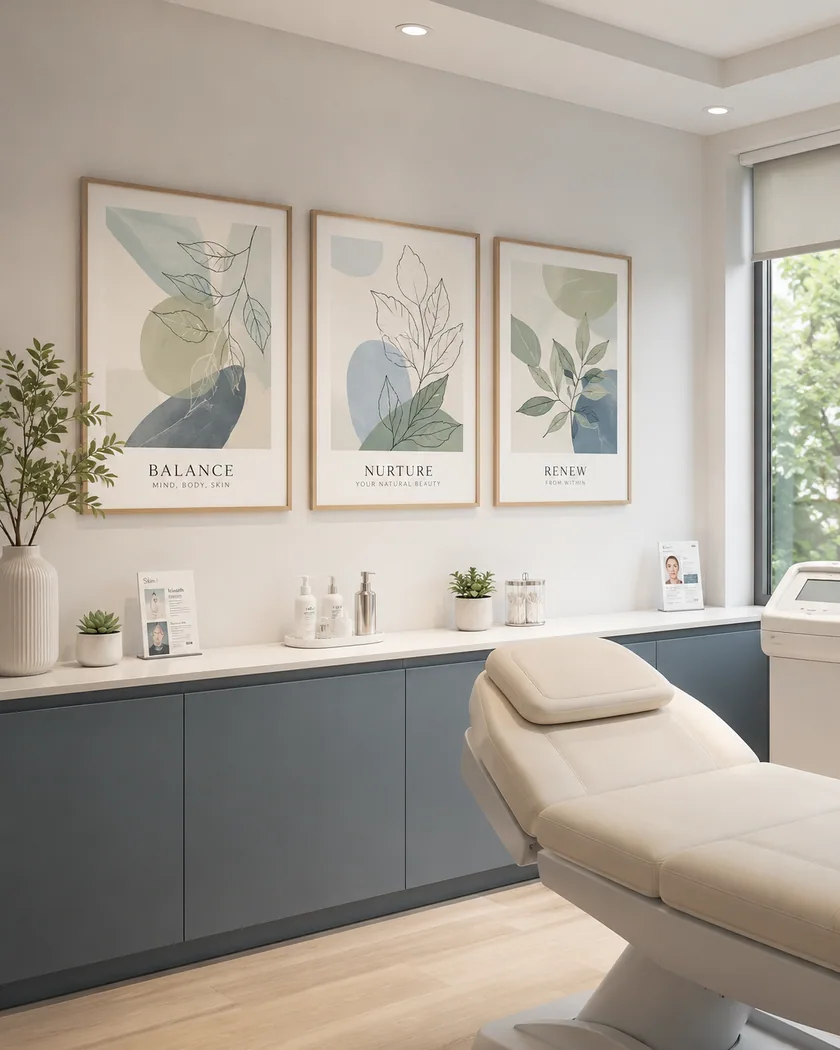 Klinik-wellness poster seti — tasarım 3