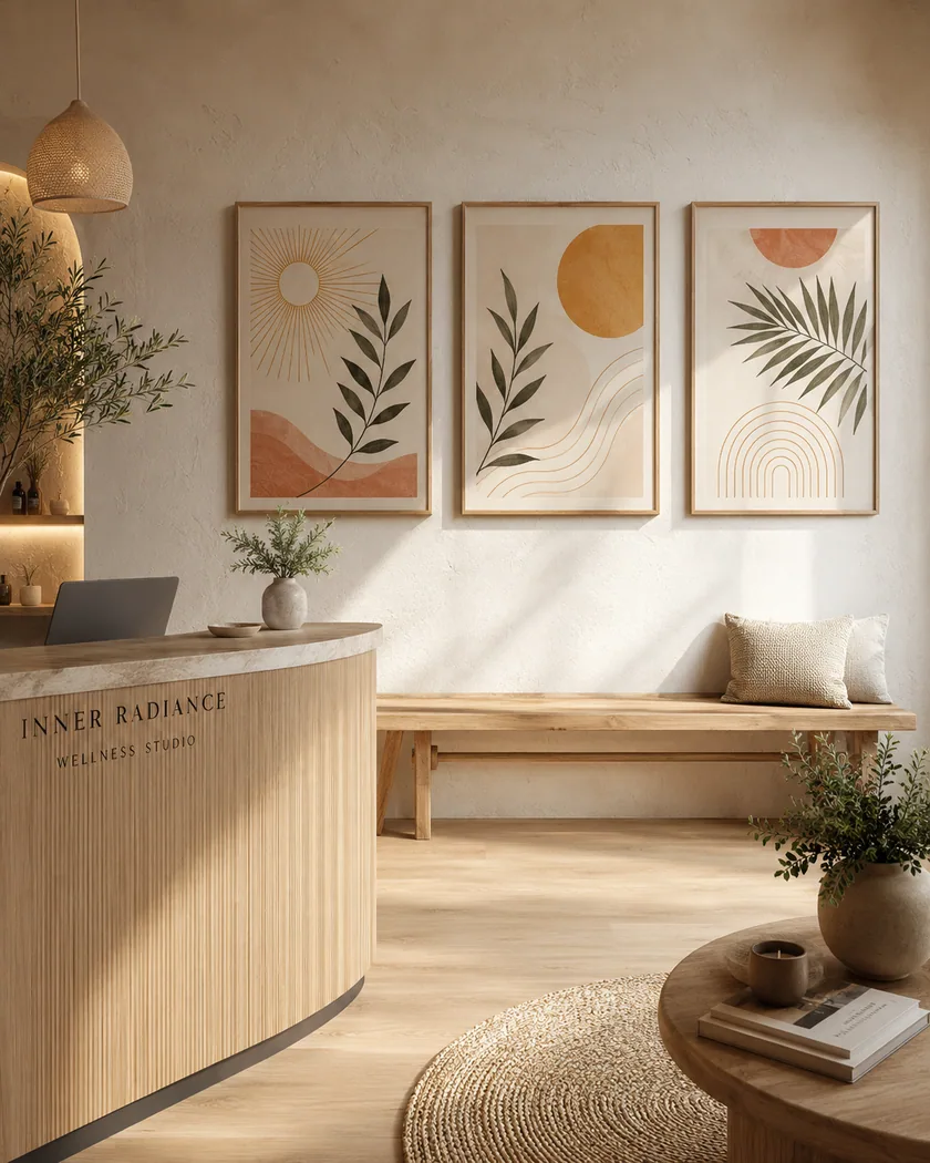 Klinik-wellness poster seti — tasarım 4