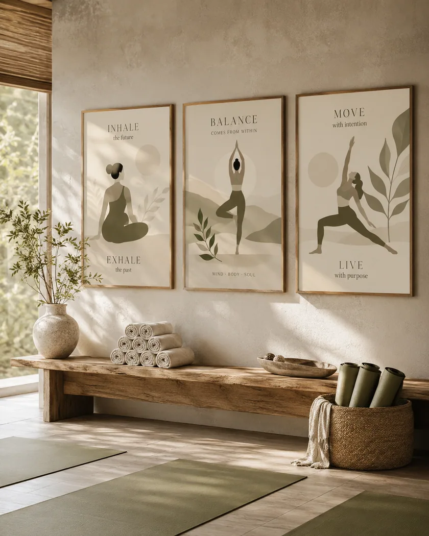 Klinik-wellness poster seti — tasarım 5