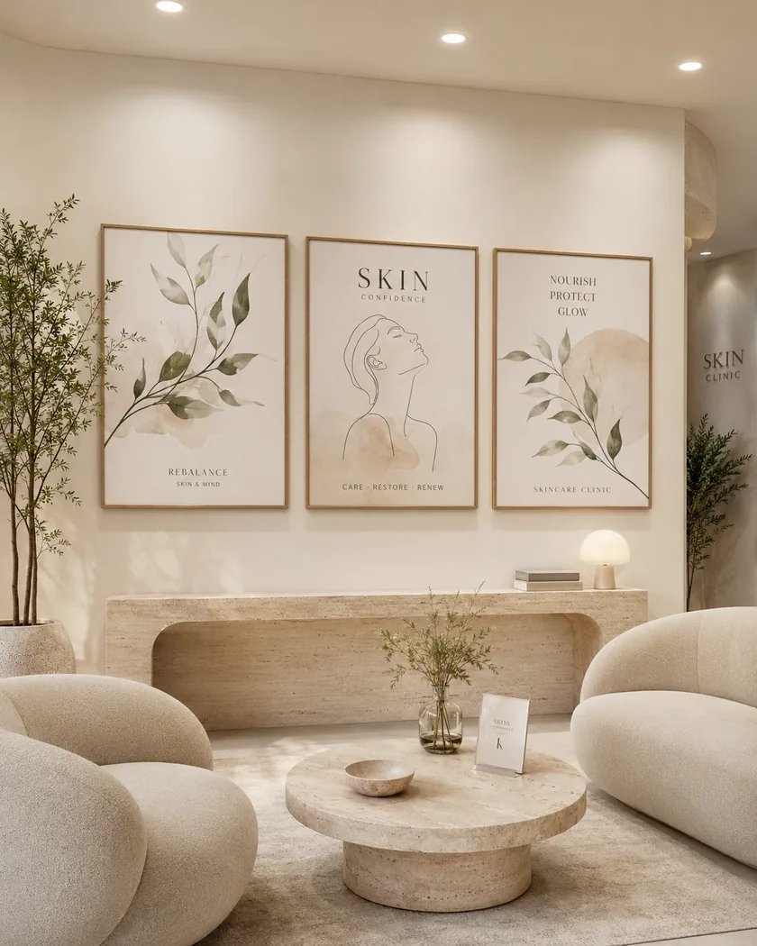 Klinik-wellness poster seti — tasarım 8