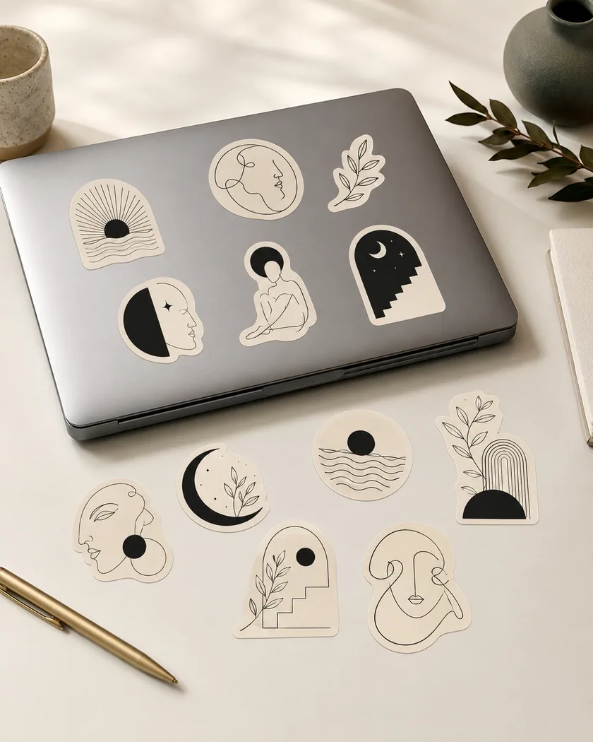 Laptop sticker setleri — kapak görseli
