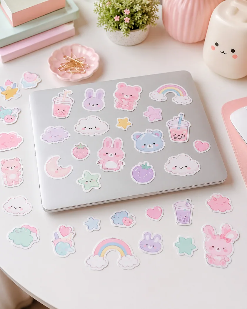 Laptop sticker setleri — tasarım 3