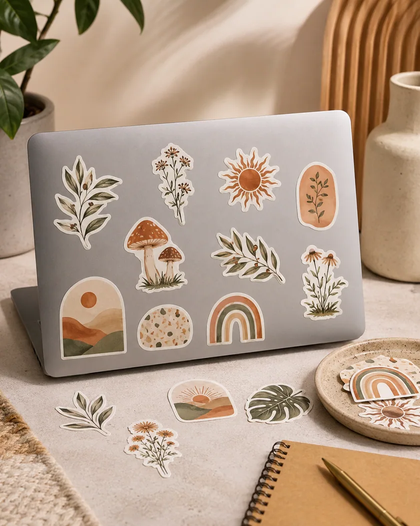 Laptop sticker setleri — tasarım 4