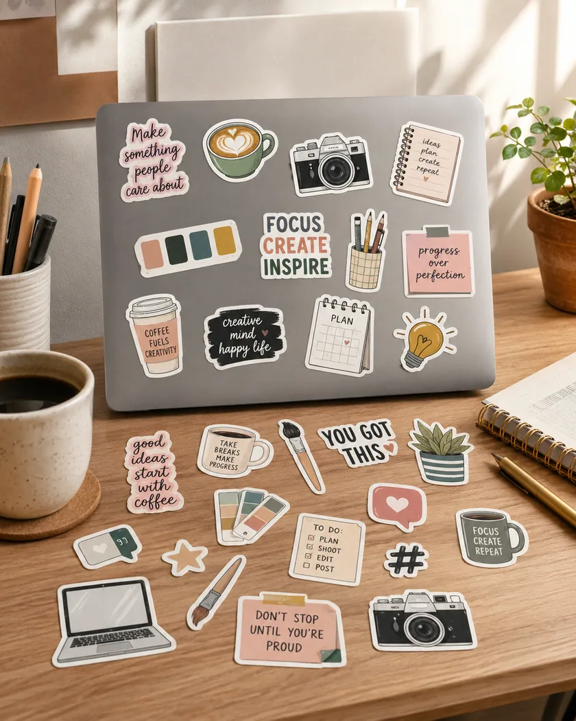 Laptop sticker setleri — tasarım 6