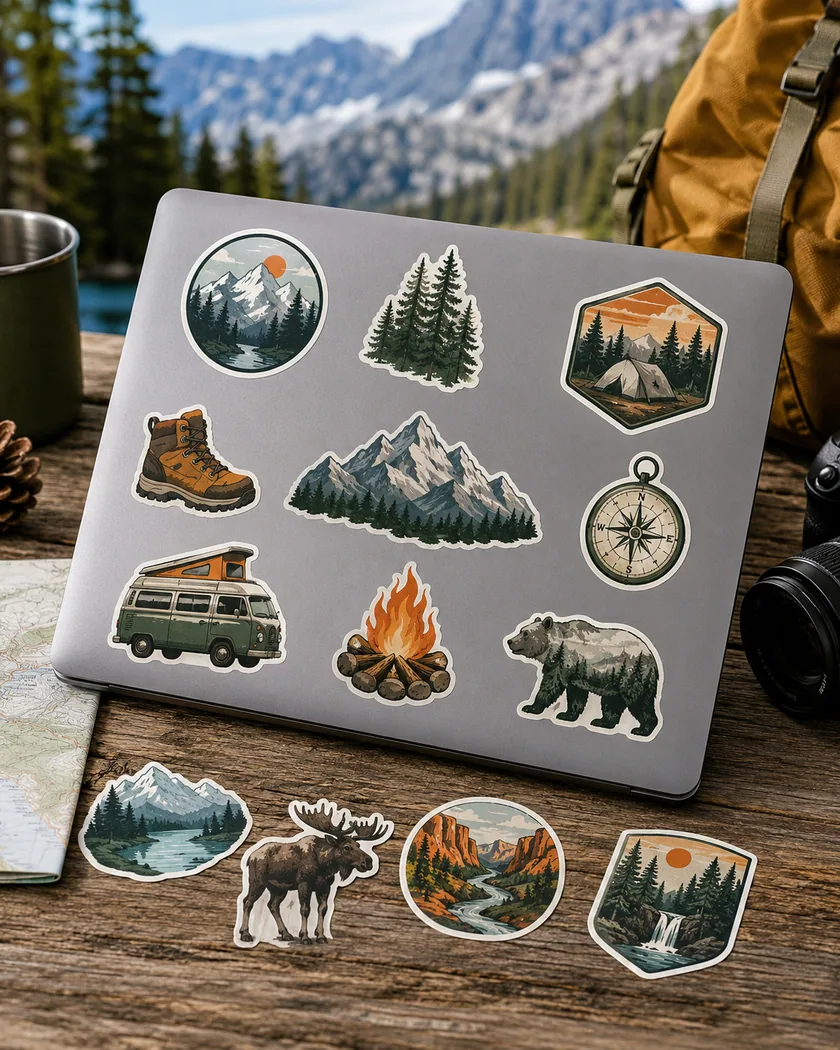 Laptop sticker setleri — tasarım 8