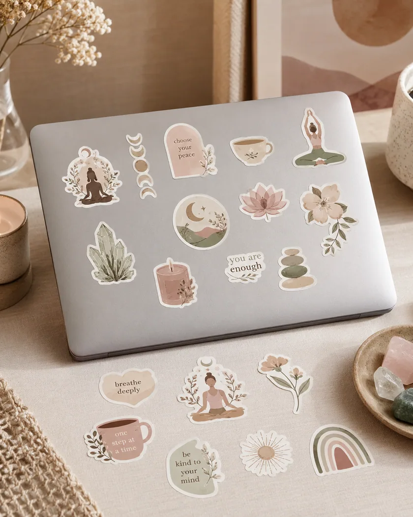Laptop sticker setleri — tasarım 9