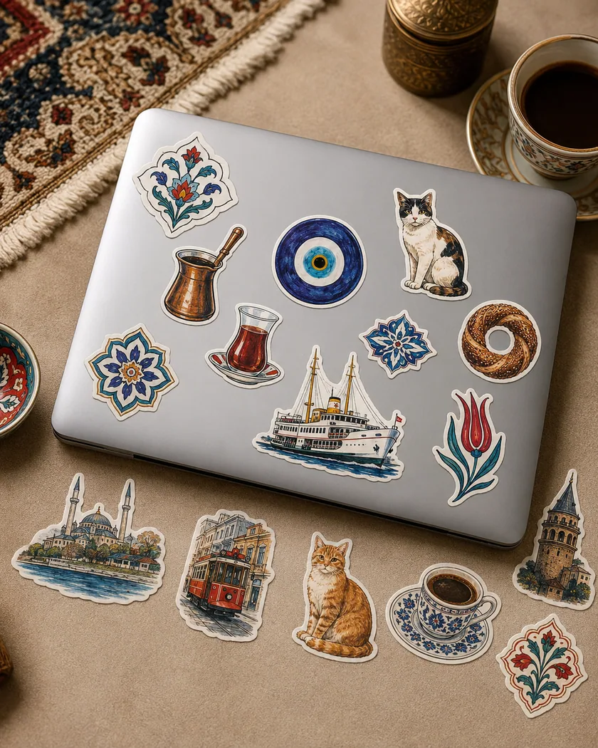 Laptop sticker setleri — tasarım 10