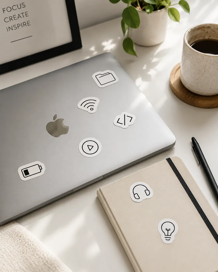 Minimal ikon sticker — tasarım 3