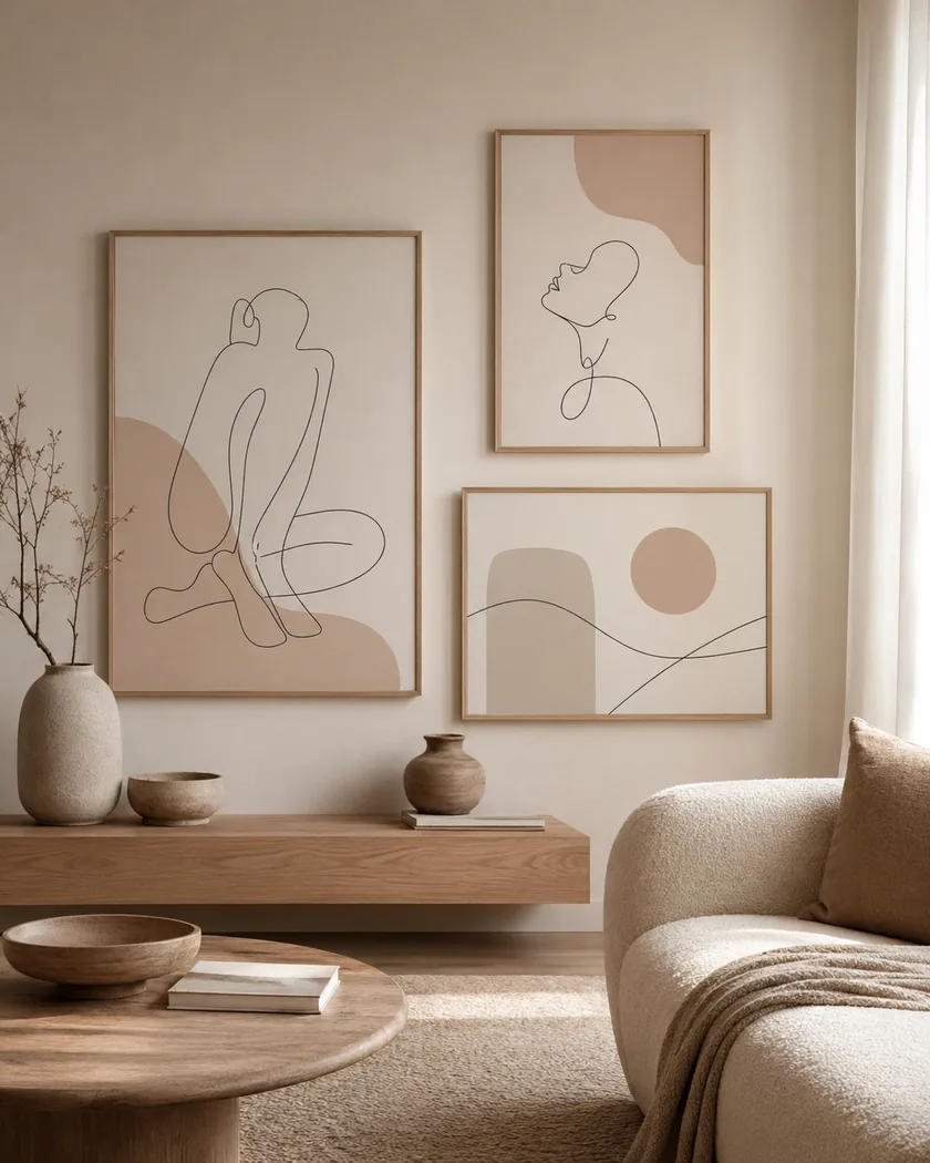 Minimal line art poster seti — kapak görseli