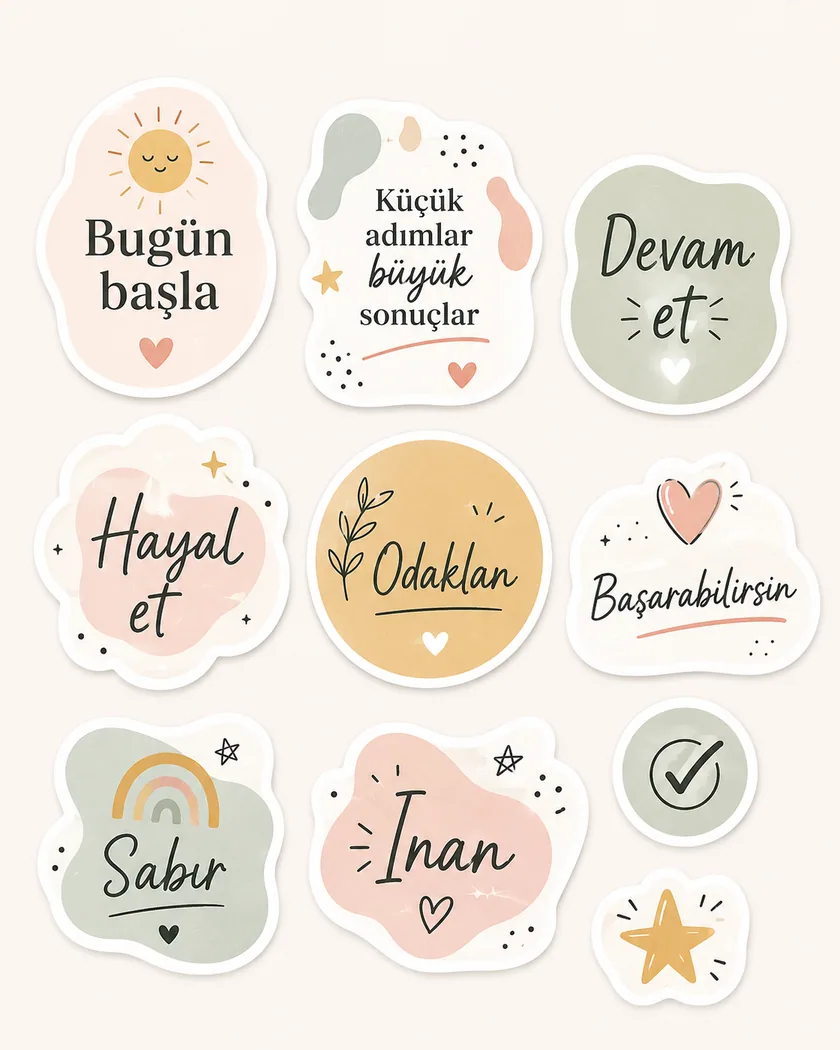 Motivasyon sticker — kapak görseli
