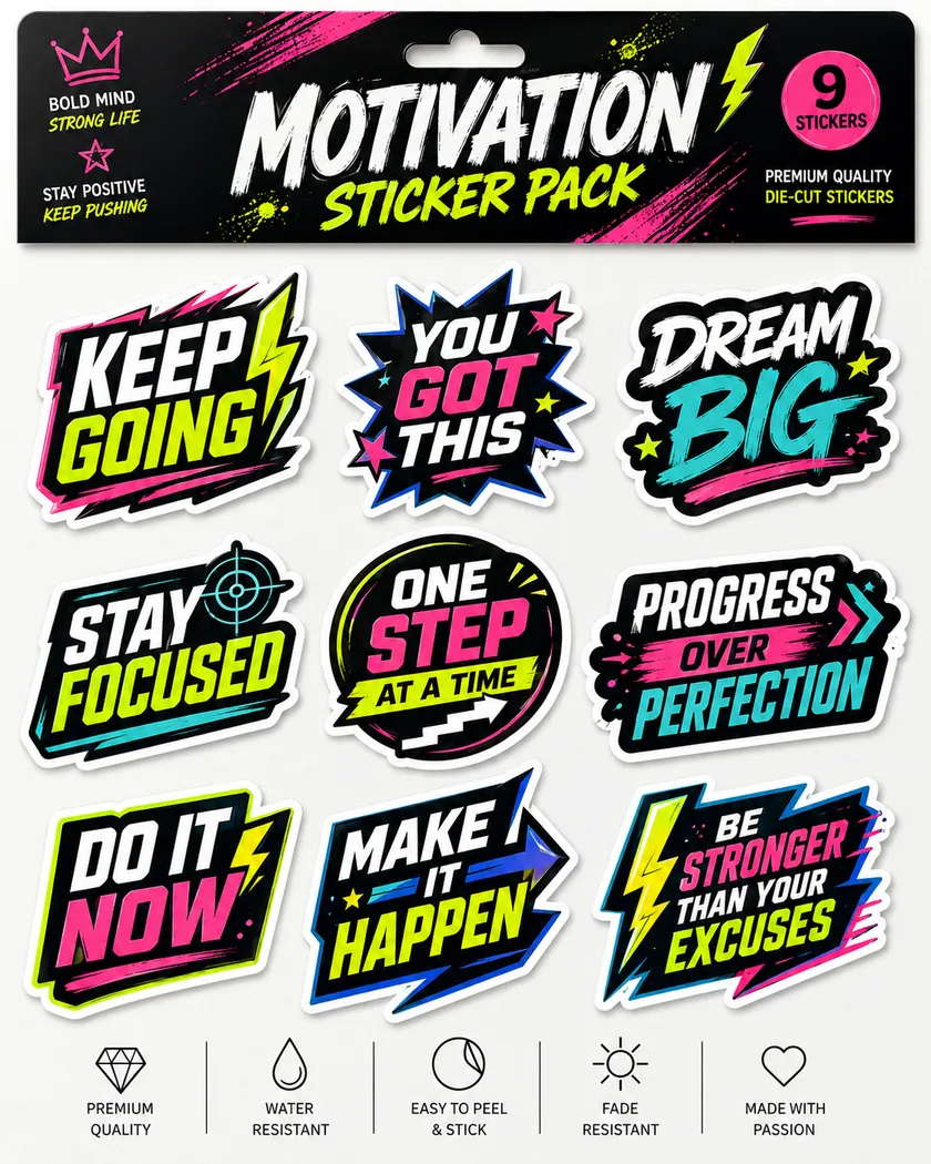 Motivasyon sticker — tasarım 2