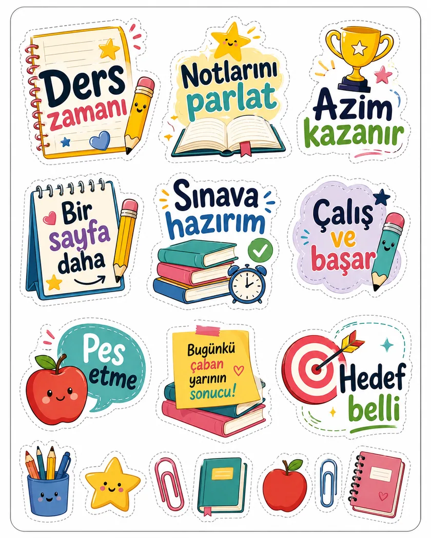 Motivasyon sticker — tasarım 5