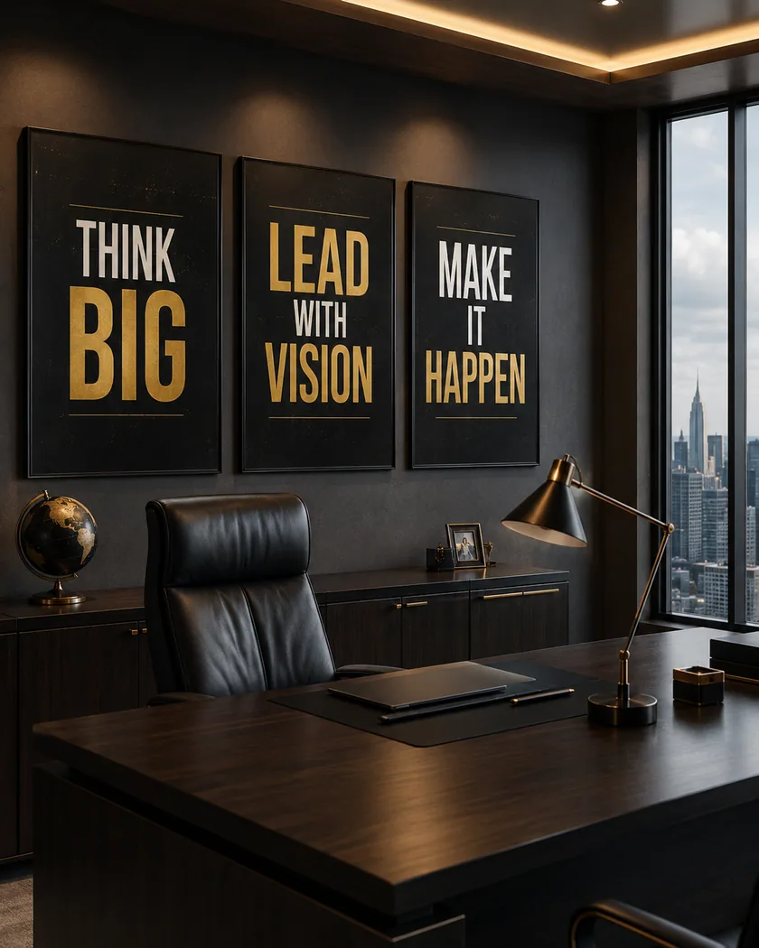 Ofis motivasyon poster seti — tasarım 2