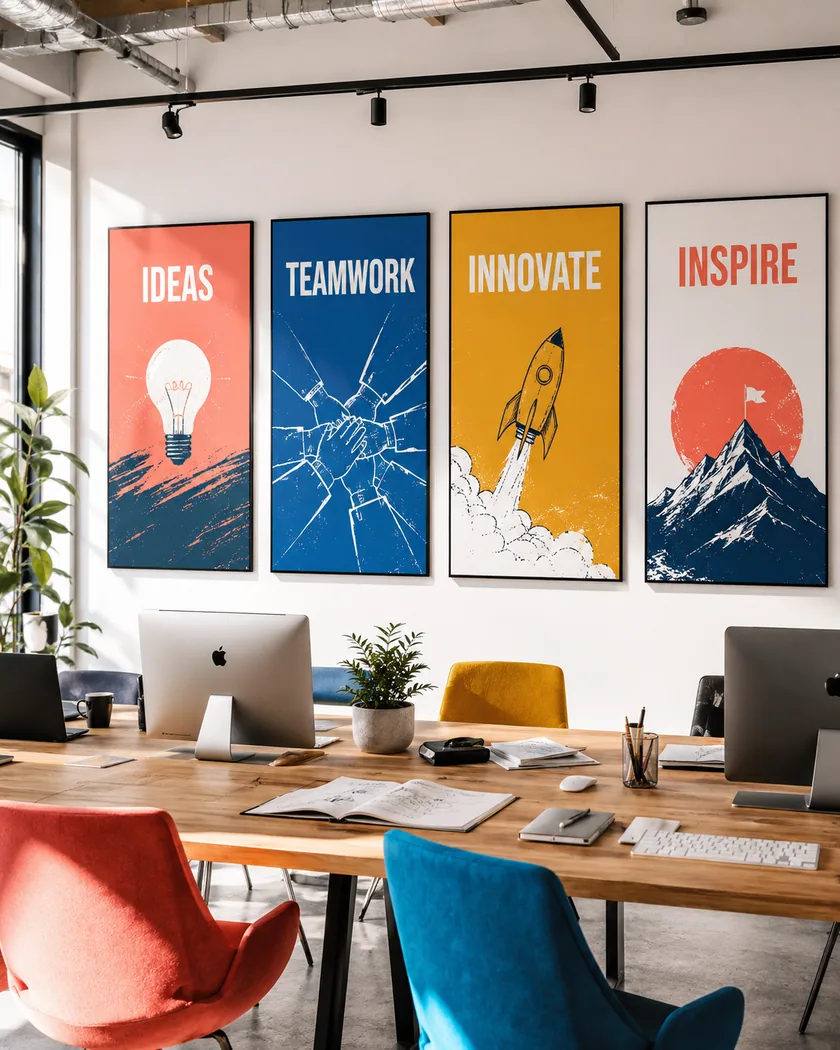 Ofis motivasyon poster seti — tasarım 3