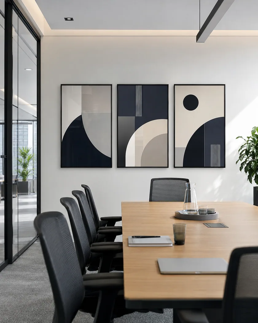 Ofis toplantı odası poster seti — kapak görseli